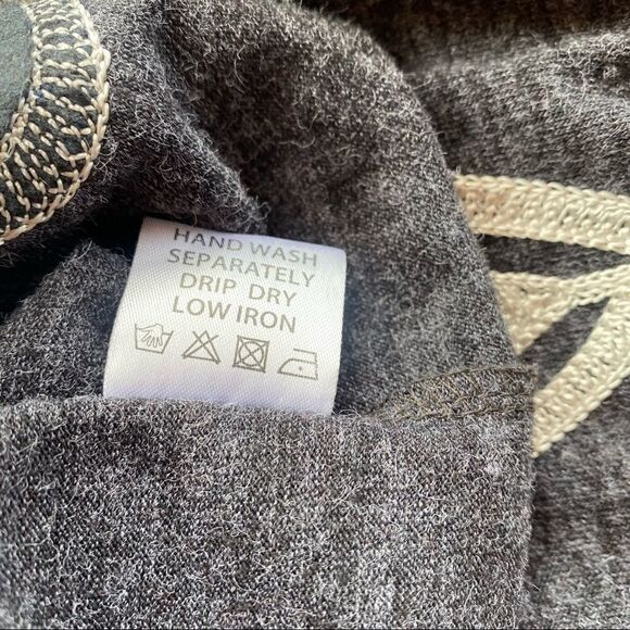 Young Threads of NY Grey Knit Dress w/ Embroidery - Picture 10 of 13